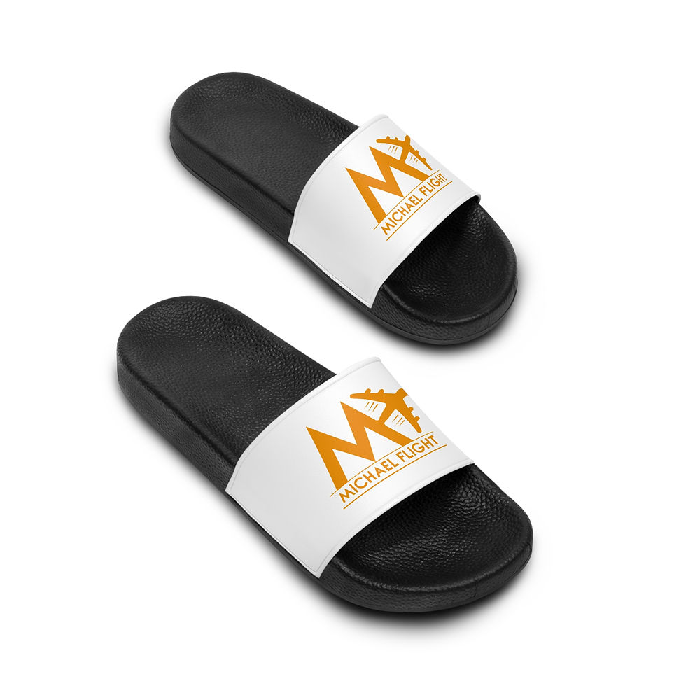 Thumbnail: M_FLIGHT Women's Slide Sandals White/Orange 