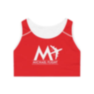 M_FLIGHT Red Sports Bra 