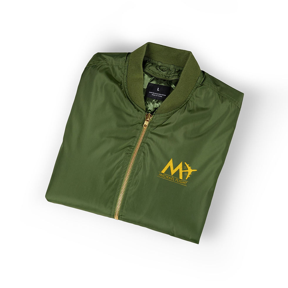 Thumbnail: M_FLIGHT Orange Logo Bomber Jacket