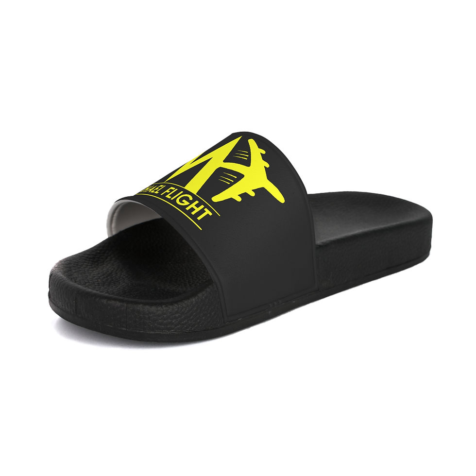 Thumbnail: M_FLIGHT Men's Slide Sandals - Blk n' Yellow