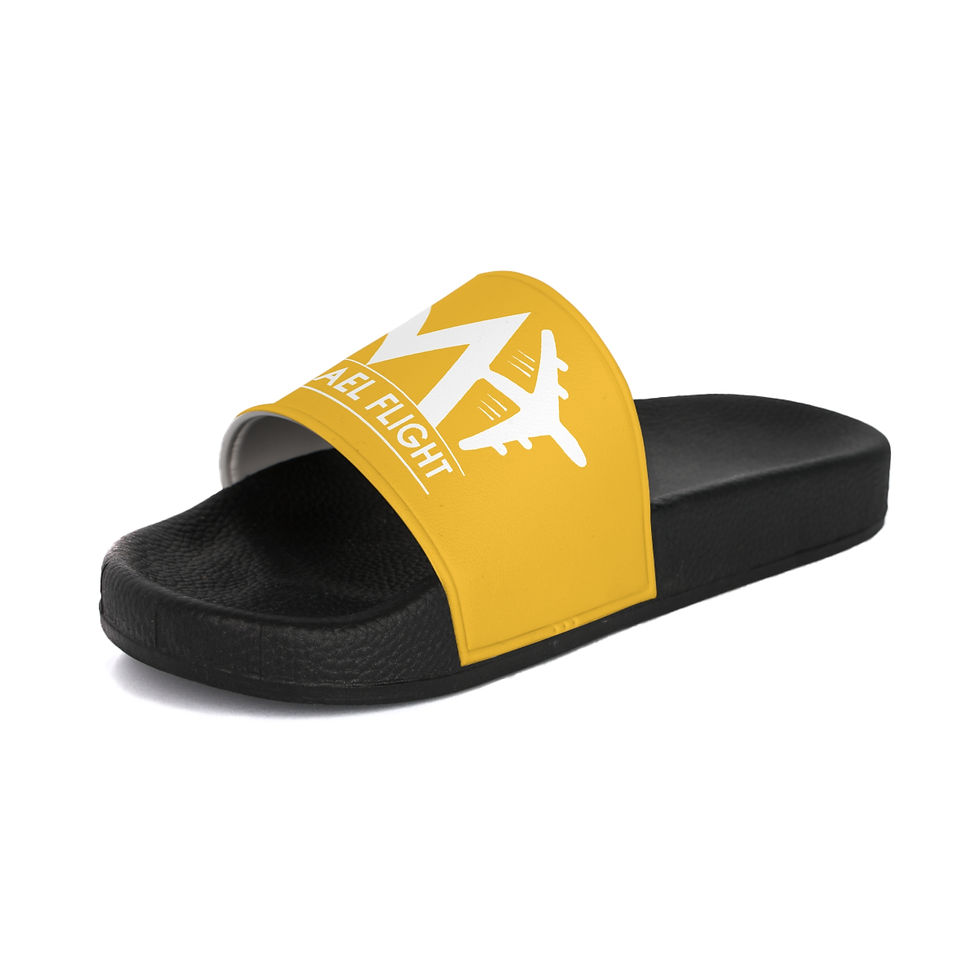 Thumbnail: M_FLIGHT Women's Slide Sandals - Yellow & White
