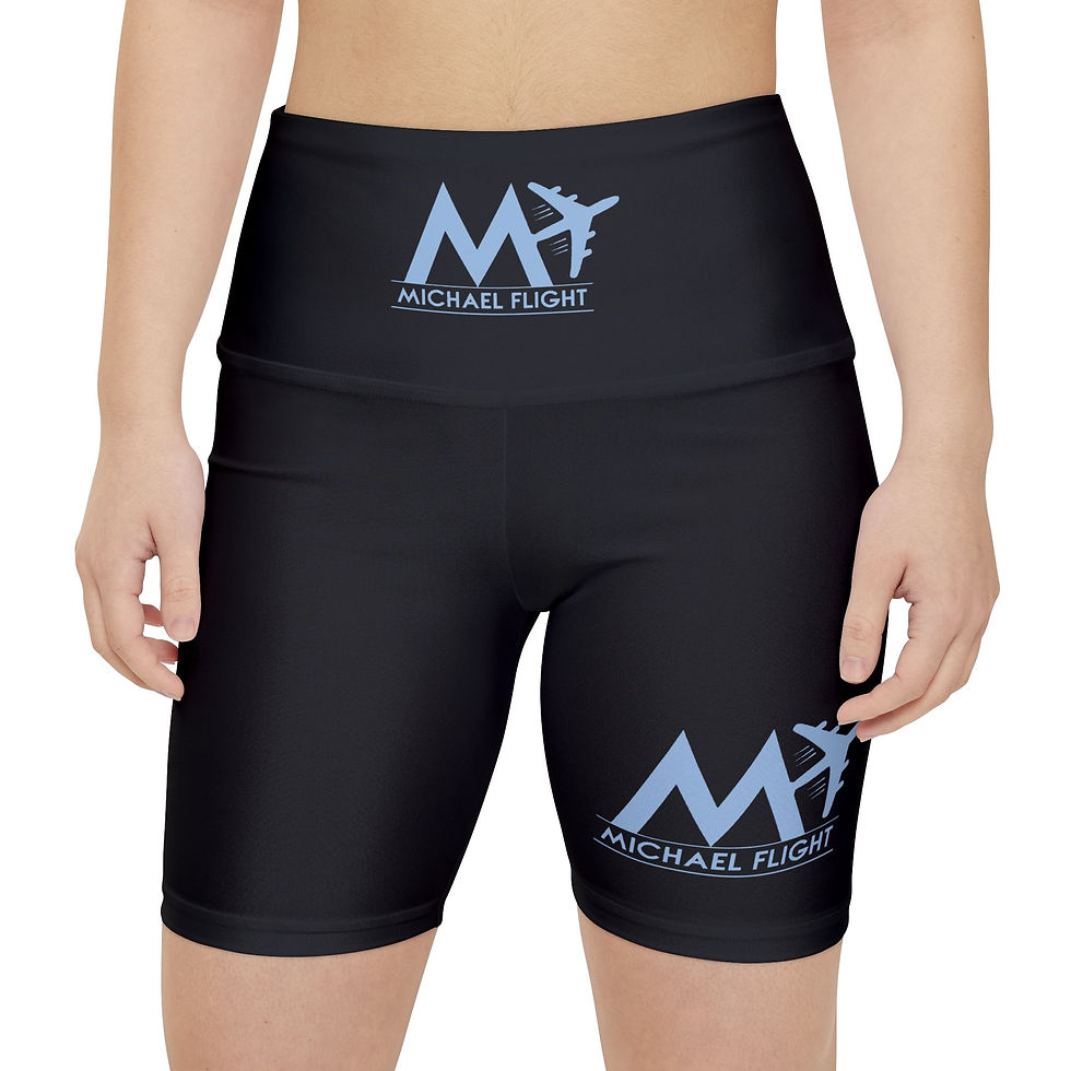 Thumbnail: M_FLIGHT Women's Workout Shorts - Blk/NC Blue
