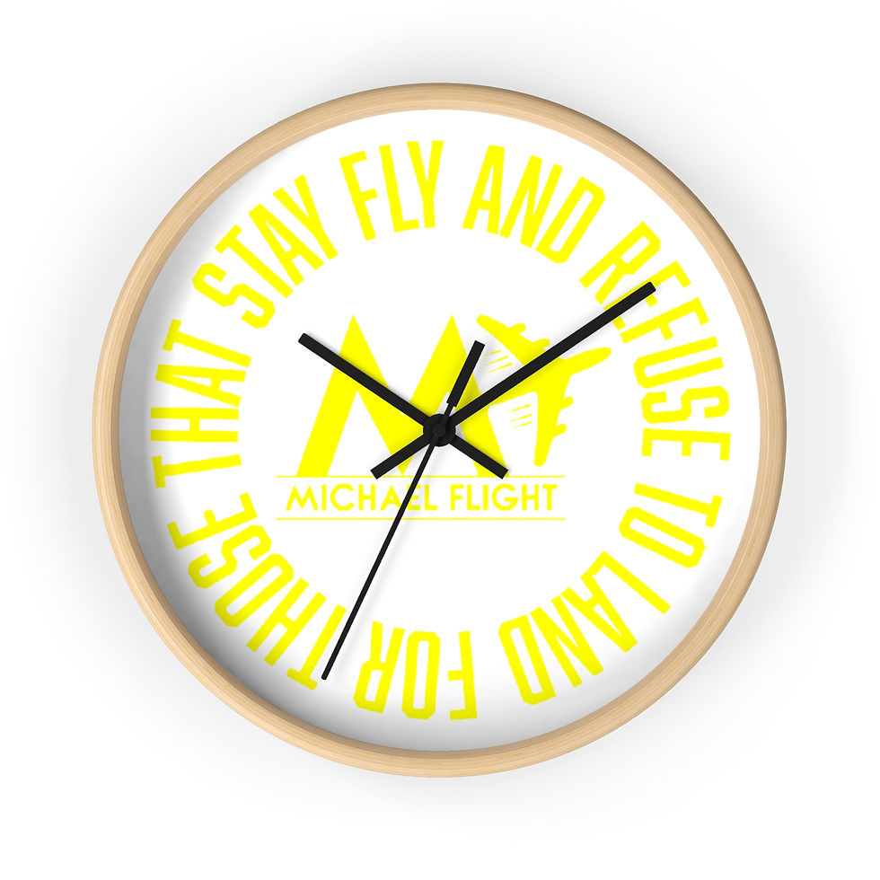 FLIGHT Wall Clock (Yellow)