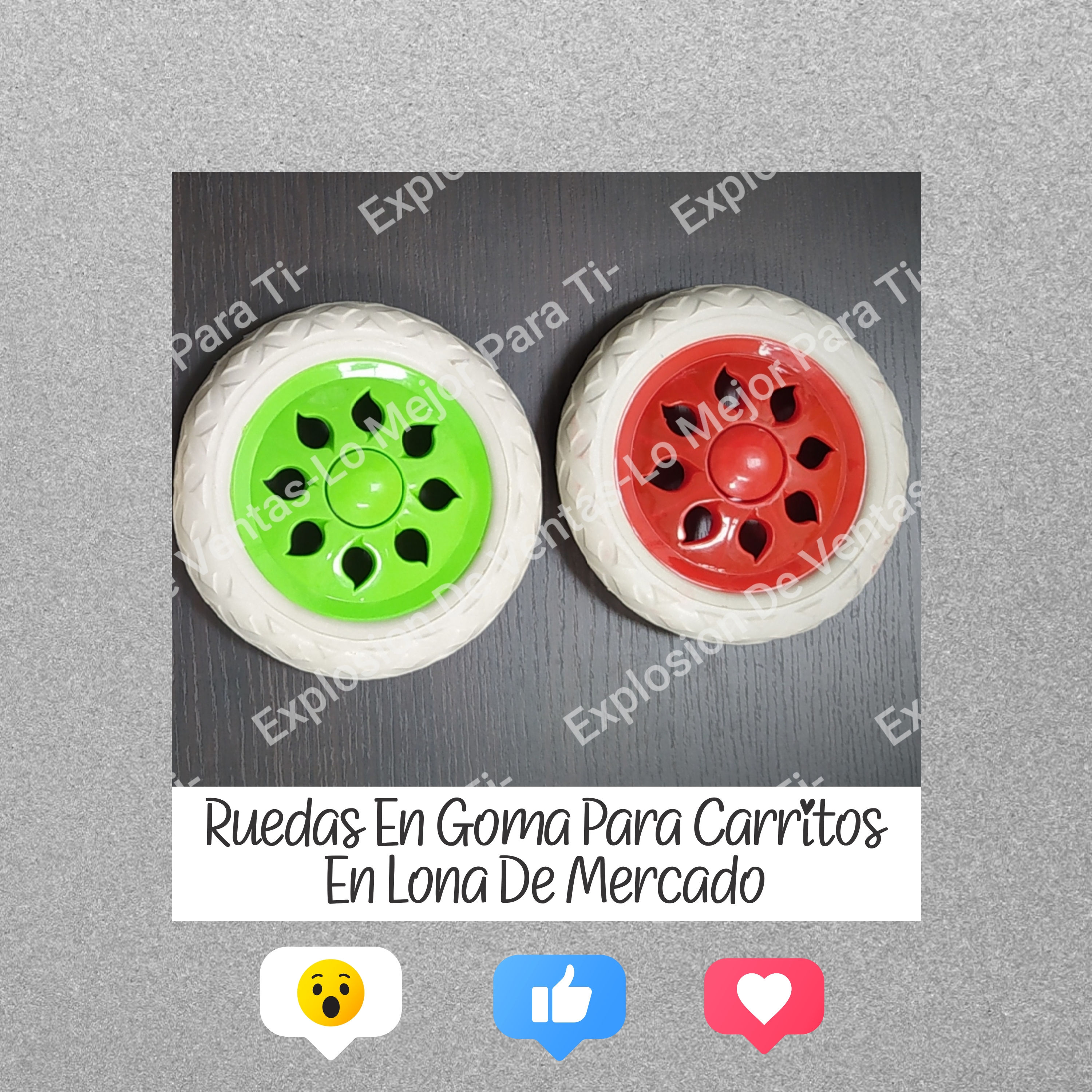 Ruedas de Goma x 2 Unidades