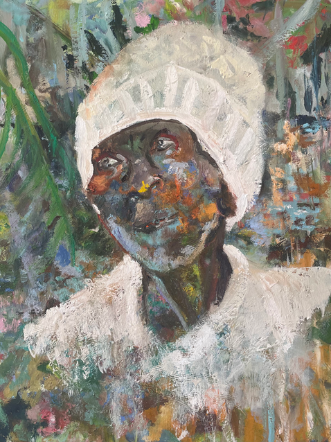 Portrait of Firstina Bailoux painting by Laurie Tuchel