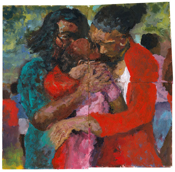 Indescribable Relief painting by Laurie Tuchel