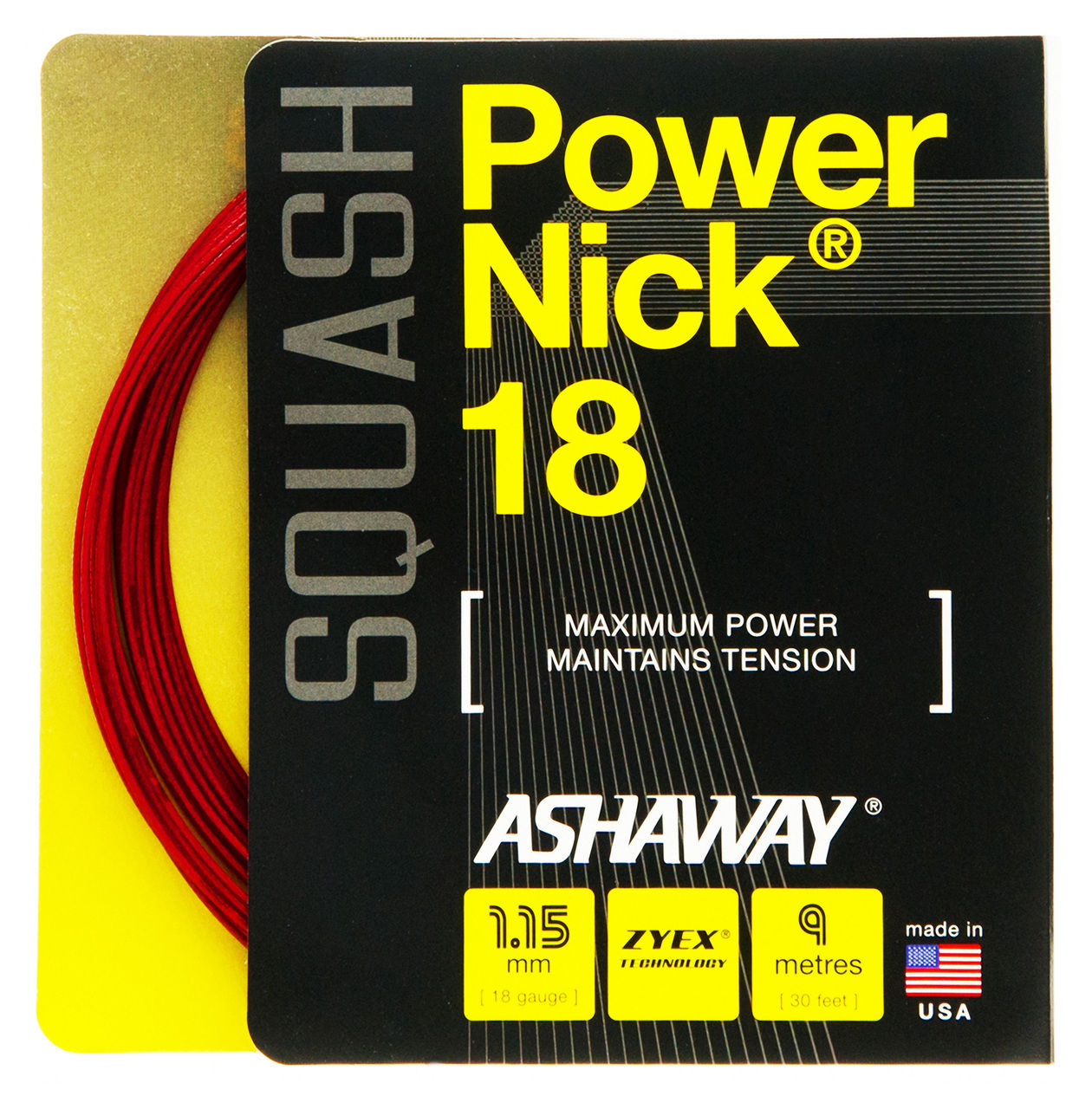 Ashaway Power Nick 18 1.15mm String + Restring Service