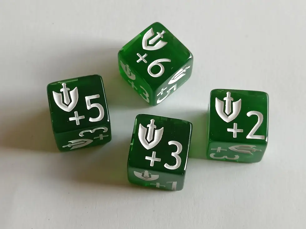Thumbnail: Riftbound TCG Buff/Debuff Dice Set (13 dice) – Custom Engraved Acrylic Dice (uno