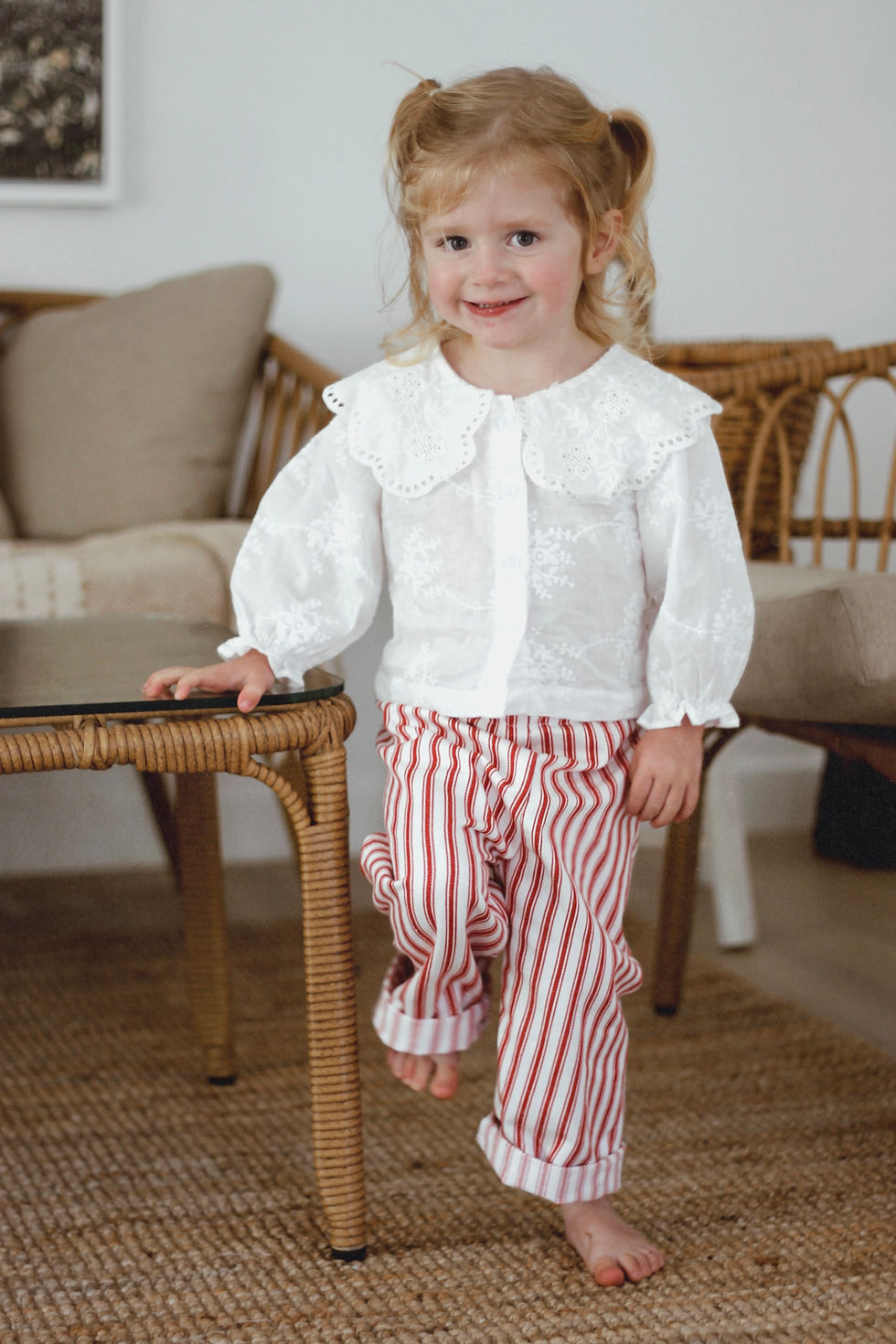 Thumbnail: little red stripe quincy kids pants