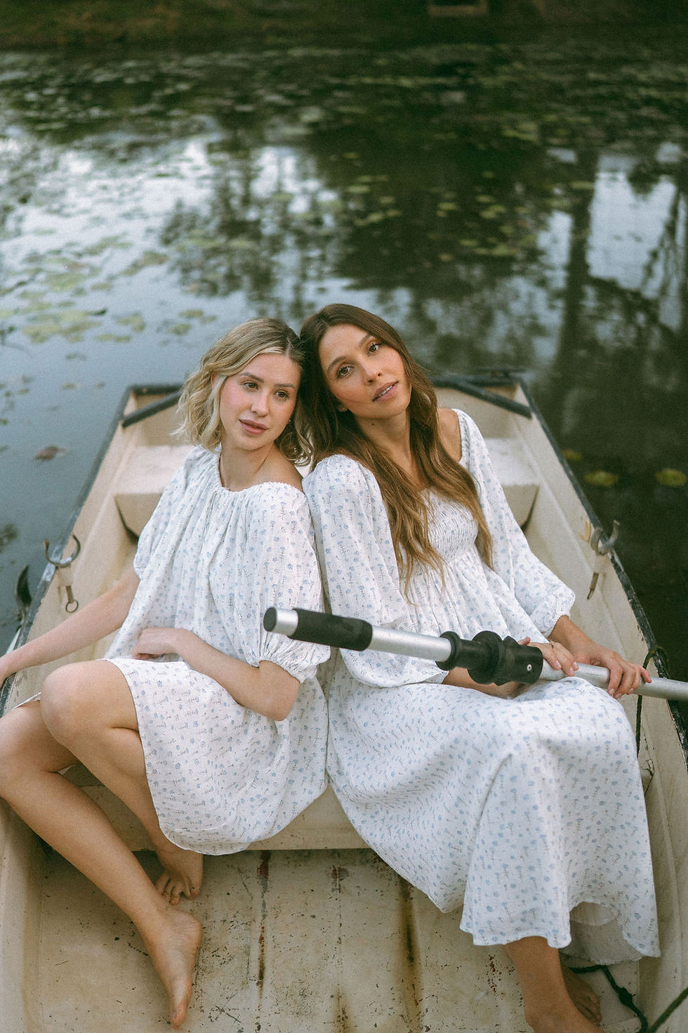 Thumbnail: The Market Mini Smock Dress || Cornflower Blue Floral Print match with your daughter