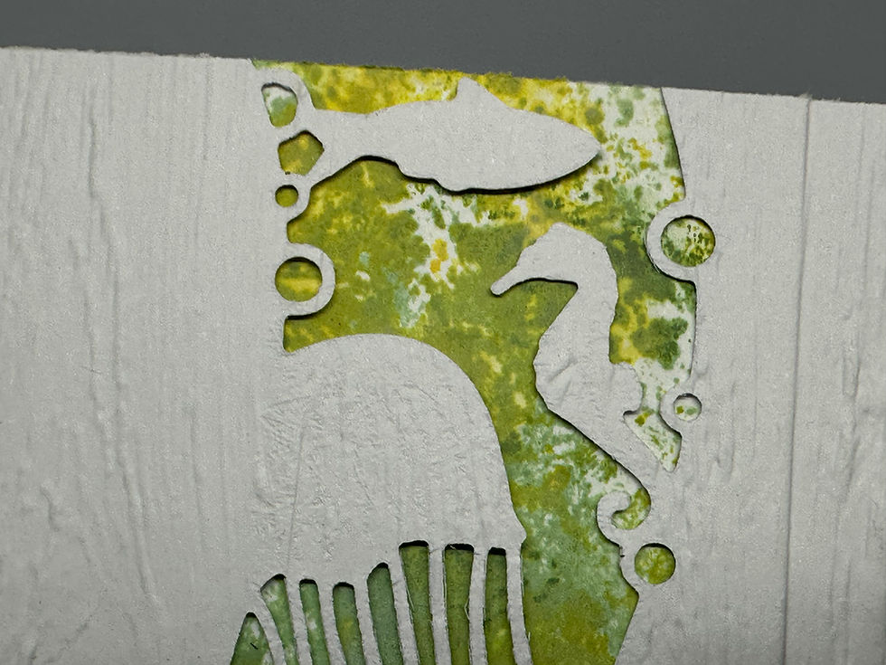 Thumbnail: Underwater Scene Lime Greeting Card