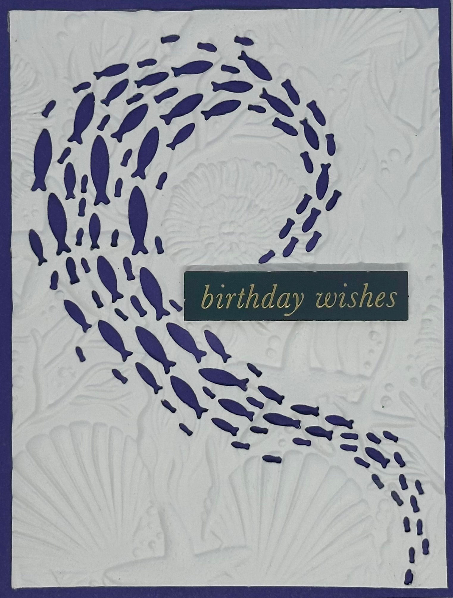 Swirling Fish in Blue Greeting Card
