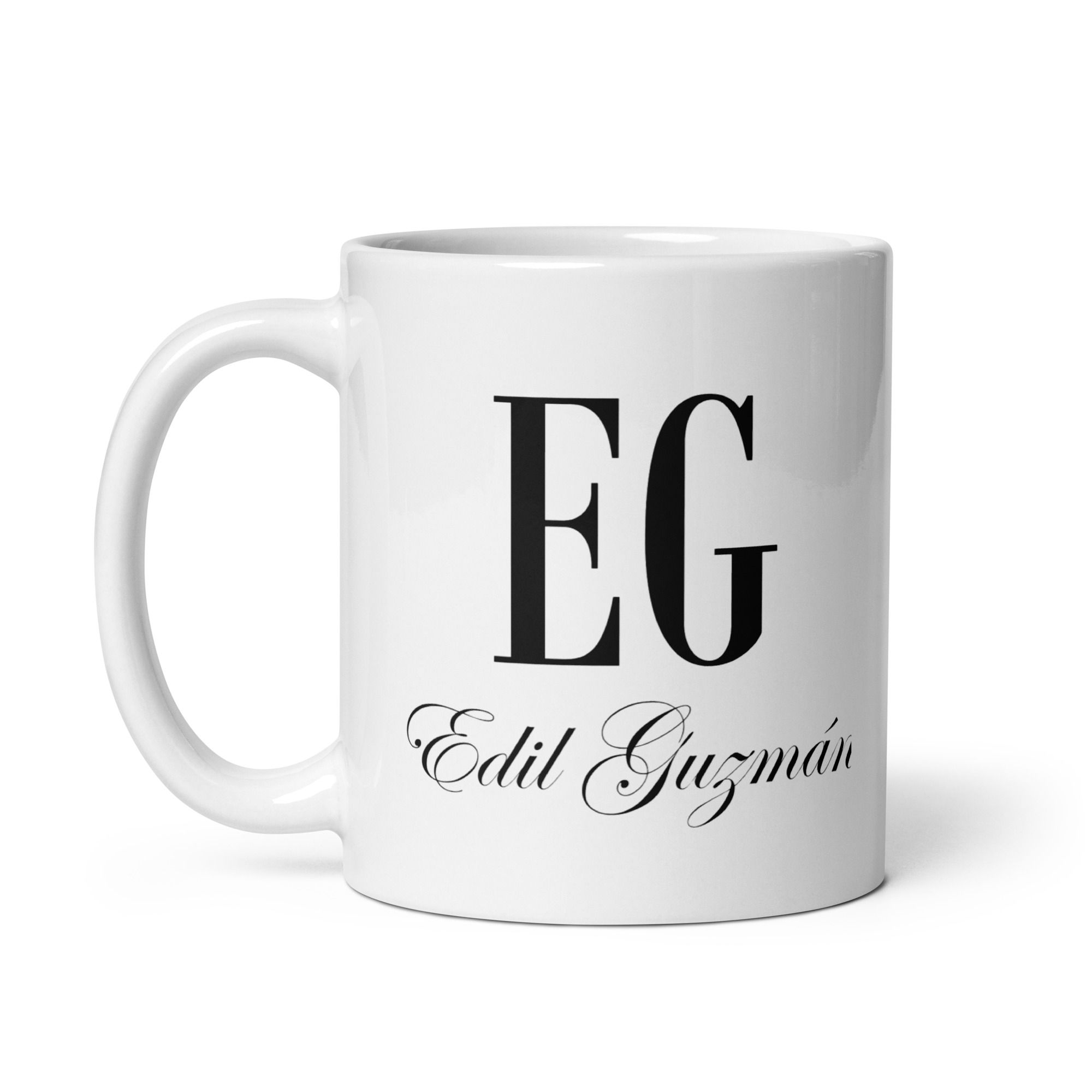 Taza blanca sublimada.