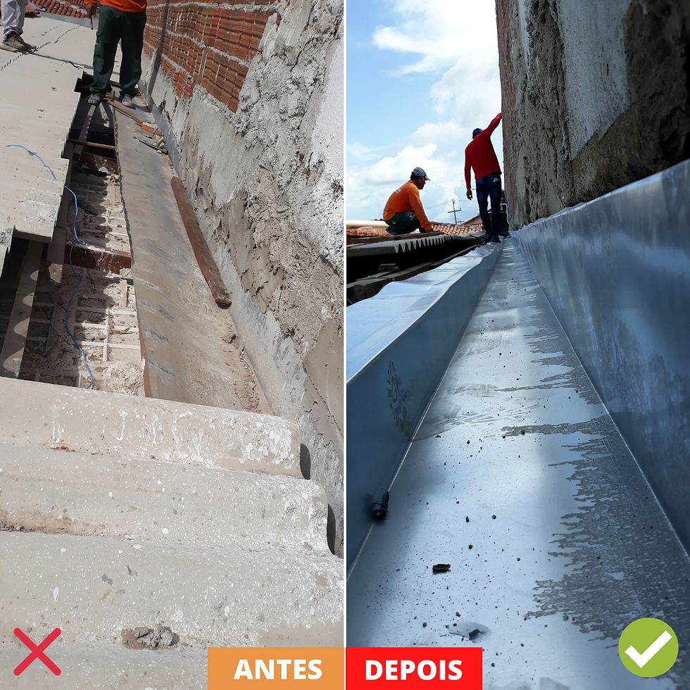 CALHA - ANTES E DEPOIS