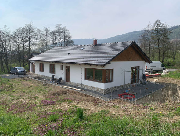 Realizace fasády rodinného domu v Milenově