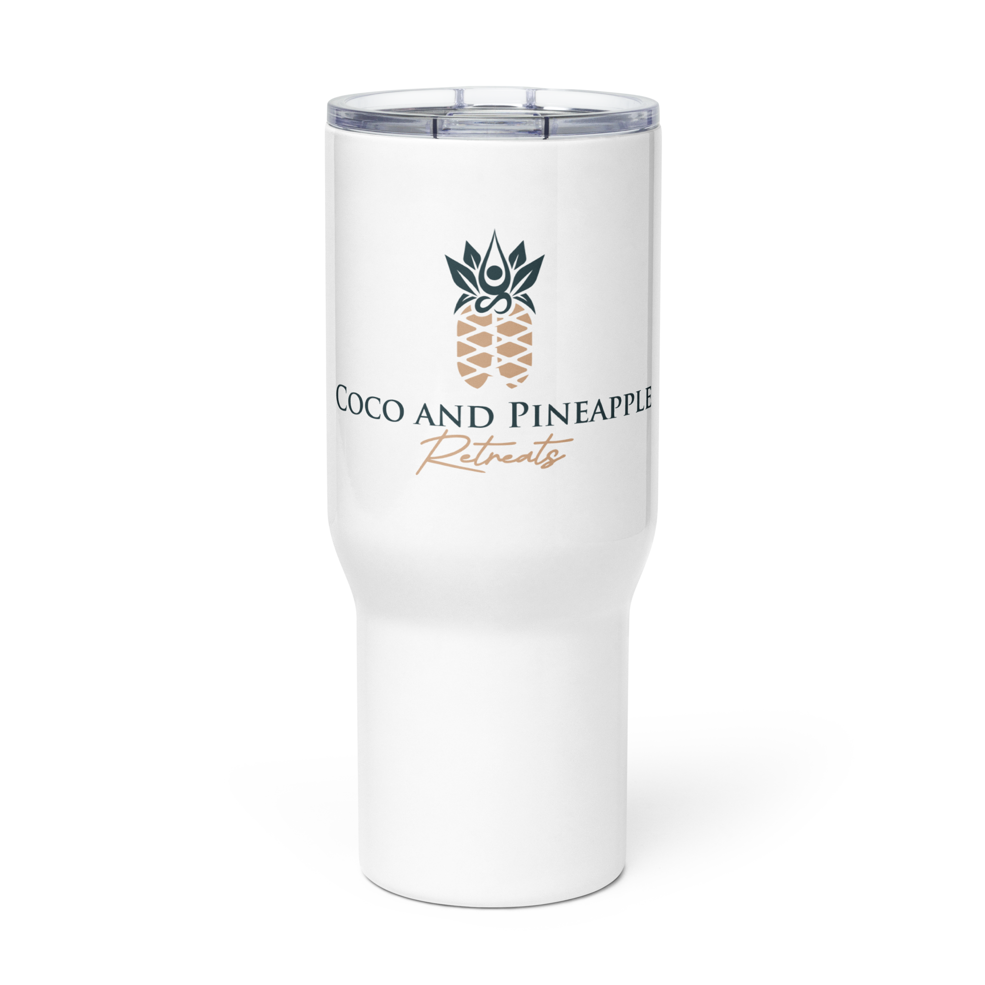 Travel mug with a handle