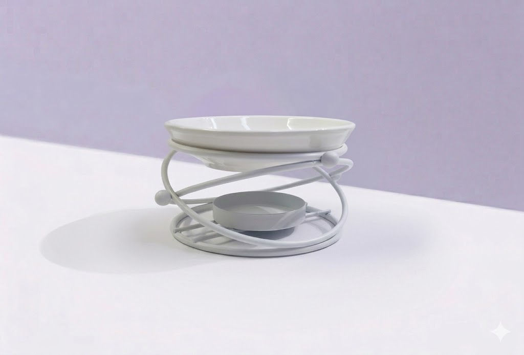 Duftlampe Weiß/Rund