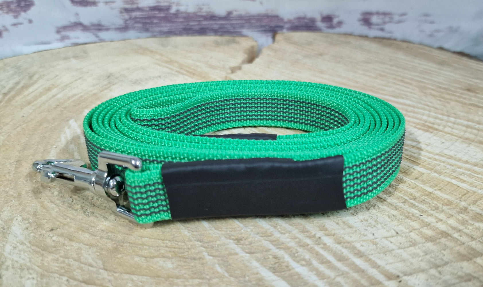 Gummierte Leine - 3m - Grün