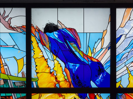 Giant Stained Glass Completed at Gaienmae Station on the Tokyo Metro Ginza Line