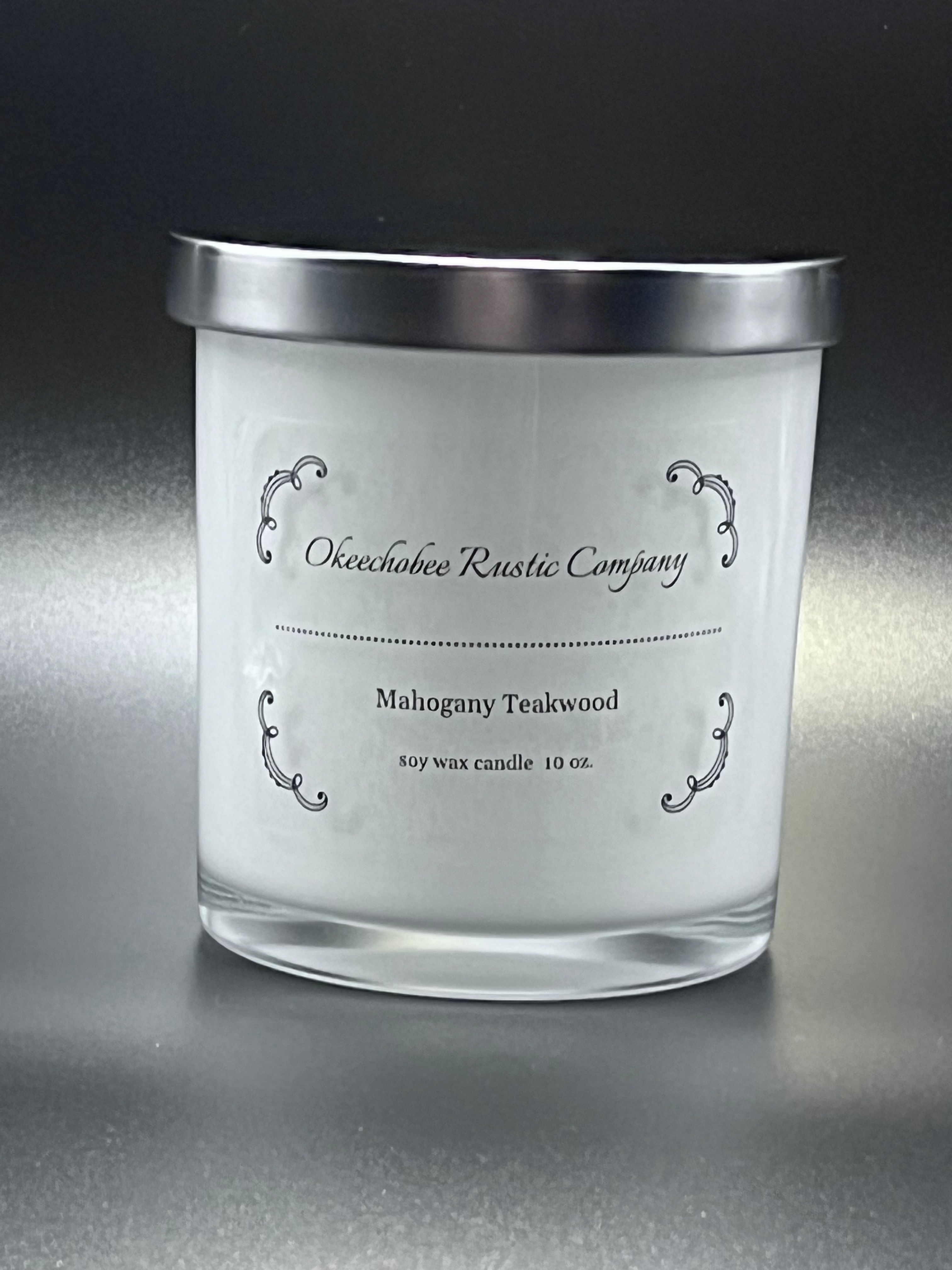 Mahogany Teakwood Soy Wax Candle 10 oz