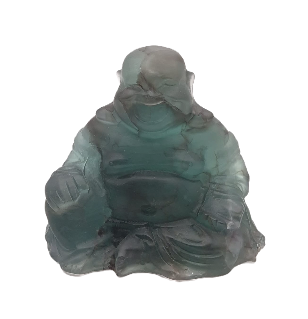 Grote fluoriet boeddha voorkant