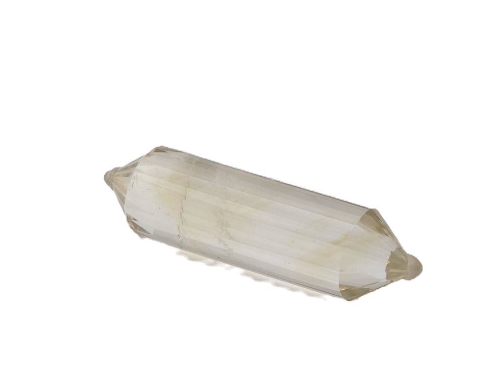 Thumbnail: Citrien vogel geslepen kristal met regenbogen