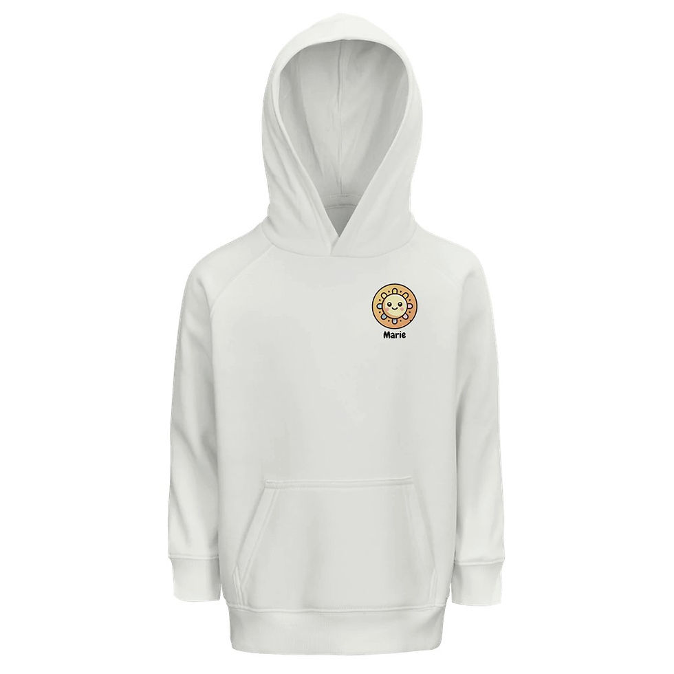 Miniaturbild: Kinder Hoodie personalisiert aus Bio-Baumwolle - Sonne
