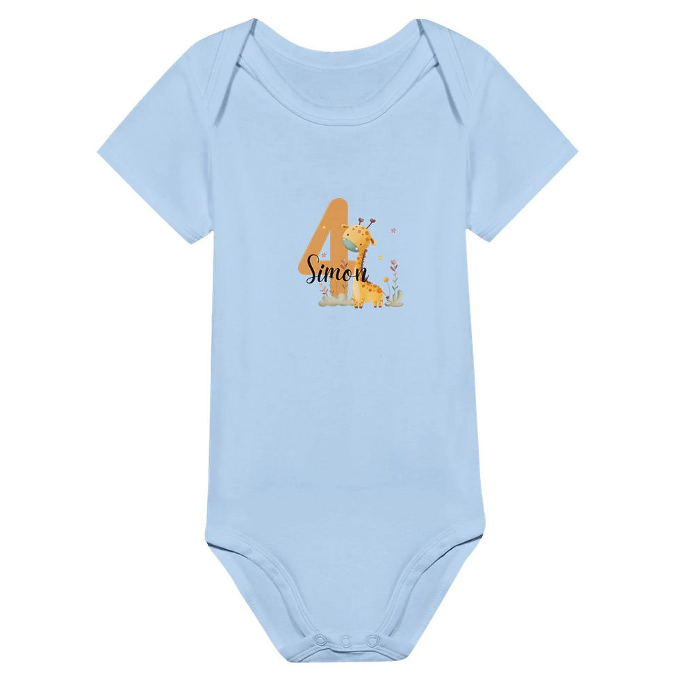 Miniaturbild: Geburtstags T-Shirt oder Body für Kinder | Geburtstagskind | Name und Alter,Zahl