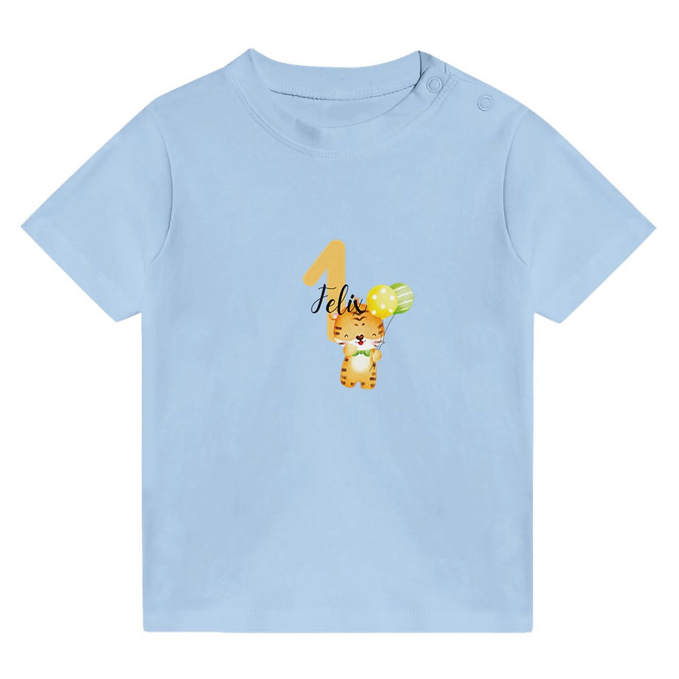 Miniaturbild: Geburtstags T-Shirt oder Body für Kinder | Geburtstagskind | Name und Alter,Zahl