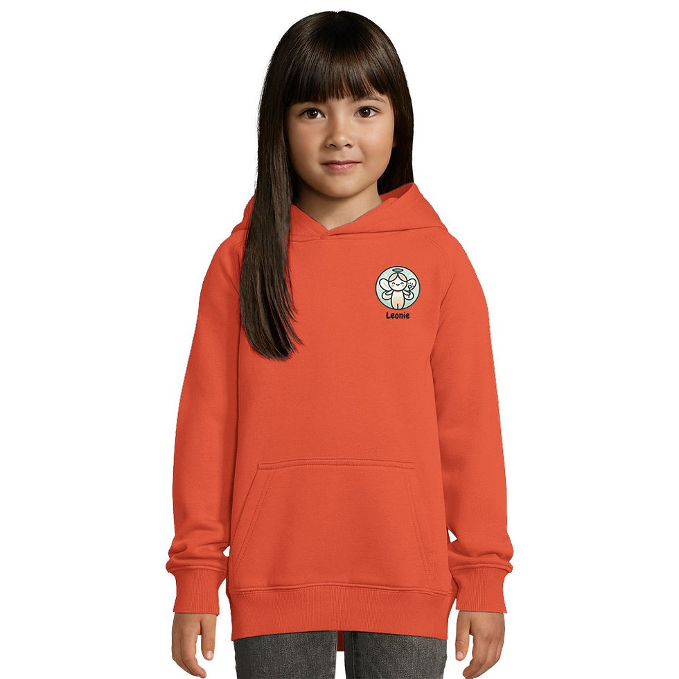 Miniaturbild: Kinder Hoodie personalisiert aus Bio-Baumwolle - Fee