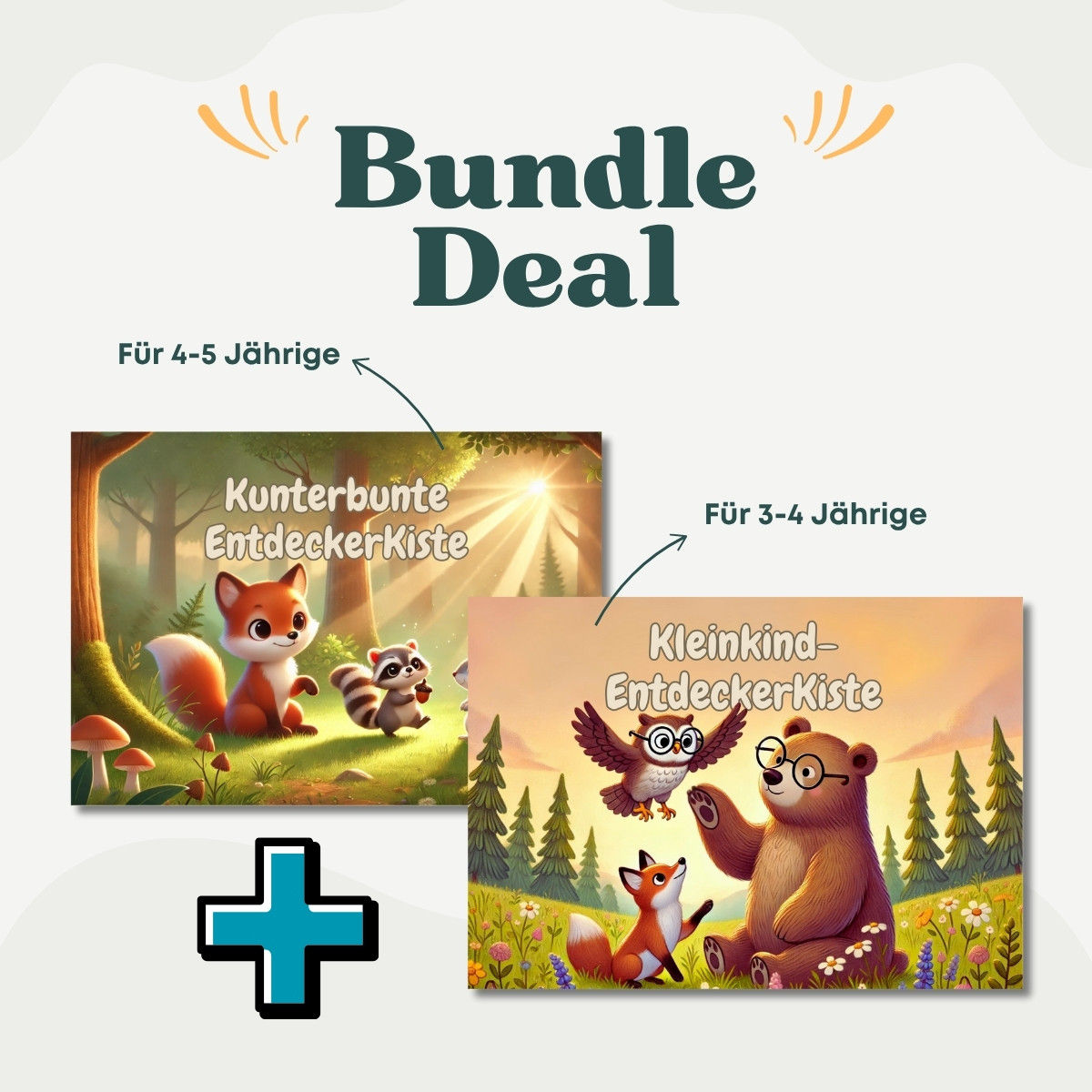 Kita-Kind-Bundle: Kleinkind + Kunterbunte Entdeckerkiste - gedruckt A5