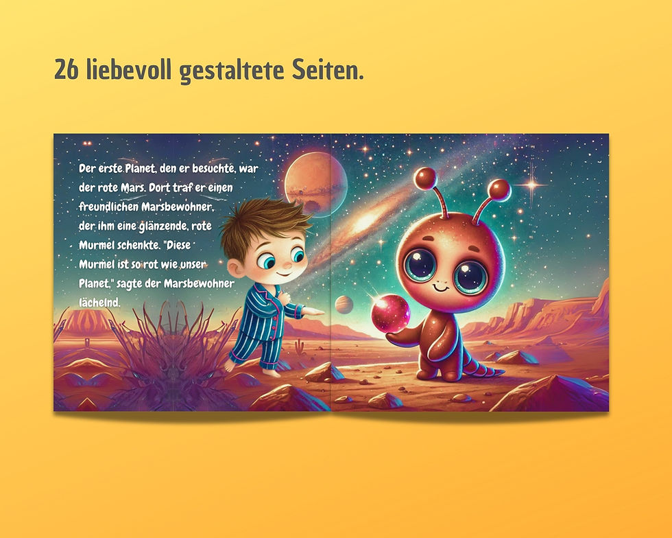 Miniaturbild: Personalisiertes Kinderbuch Abenteuer im Weltraum mit deinem Kind als Hauptfigur
