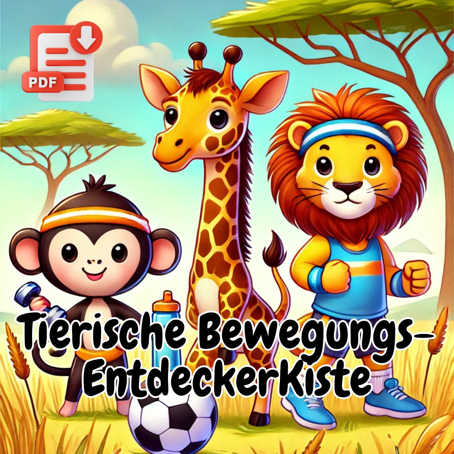 Tierische Bewegungs-Entdeckerkiste - Download - 3 in 1 Bewegungsspiel für Kinde