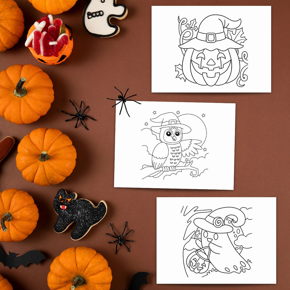 Miniaturbild: 12 gruselige Halloween Ausmalbilder zum Ausdrucken