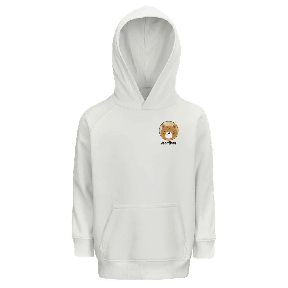Kinder Hoodie personalisiert aus Bio-Baumwolle - Bär