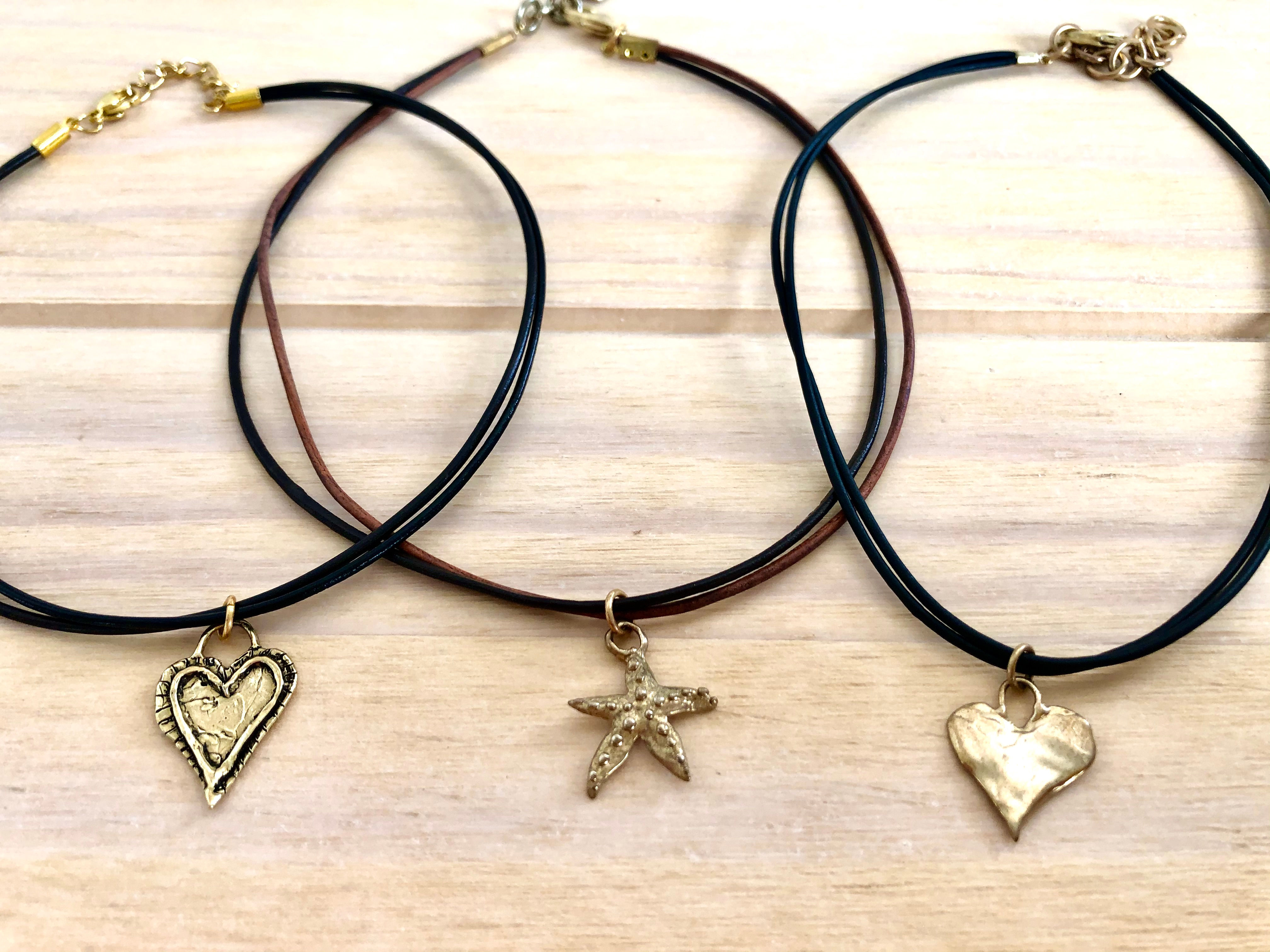 Bronze Charm Choker