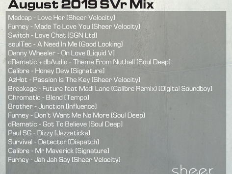 August 2019 SVr Mix