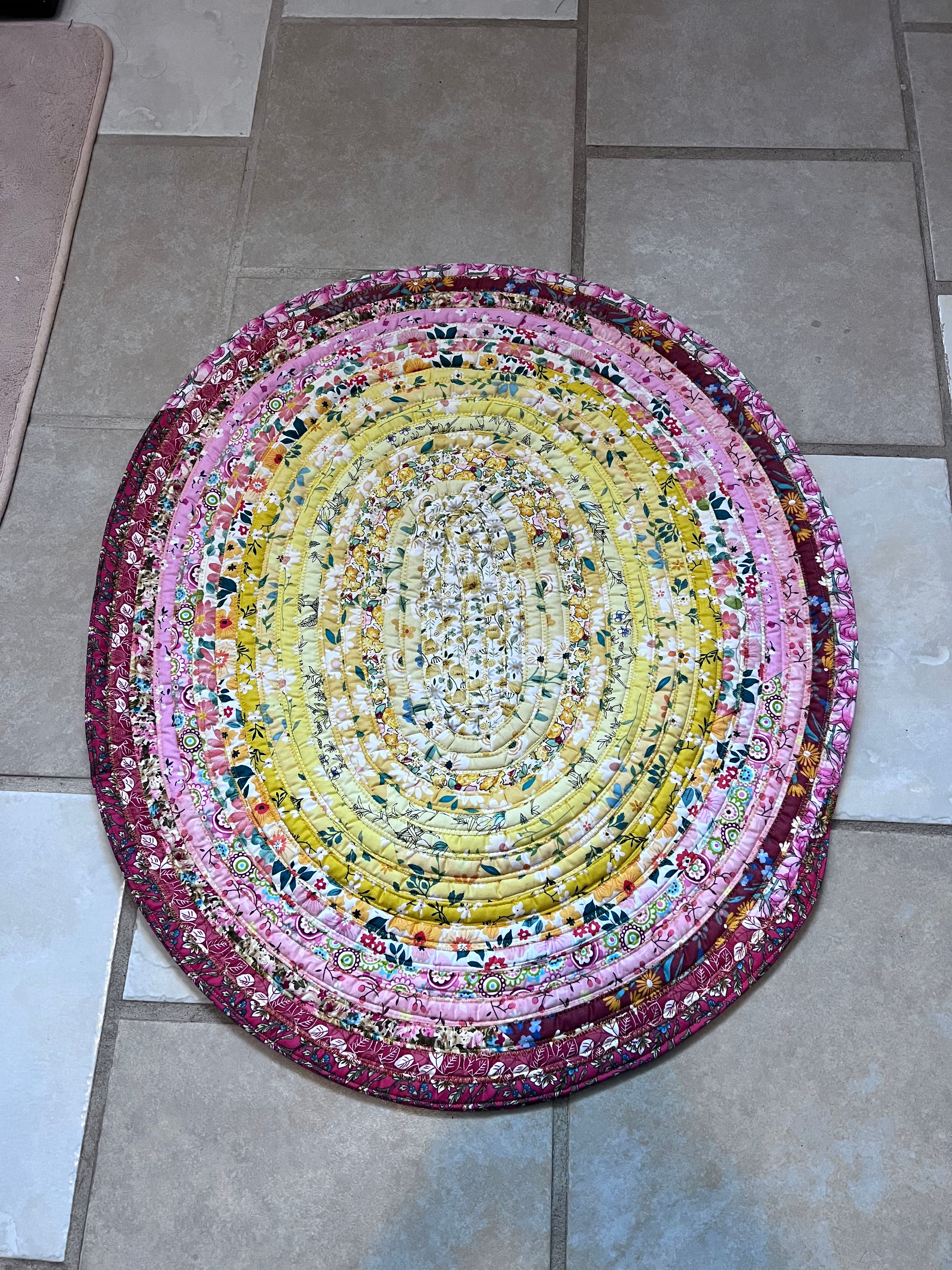 Jellyroll Rug - Pinks/Yellows
