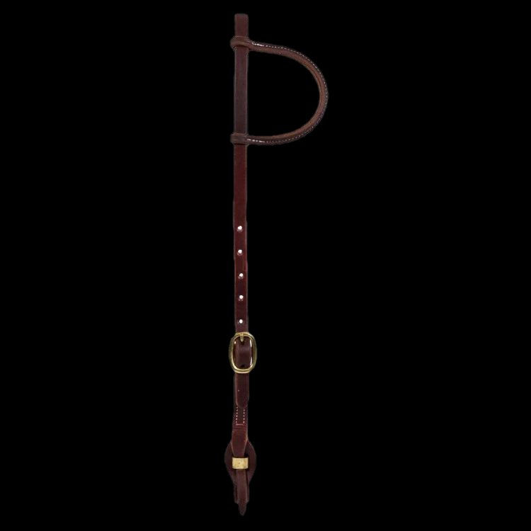 Pool's One Ear With Oily Leather Round Leather On Ear Brass Buckle
