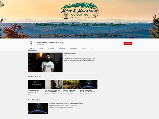 Miles and Mountains Youtube Channel