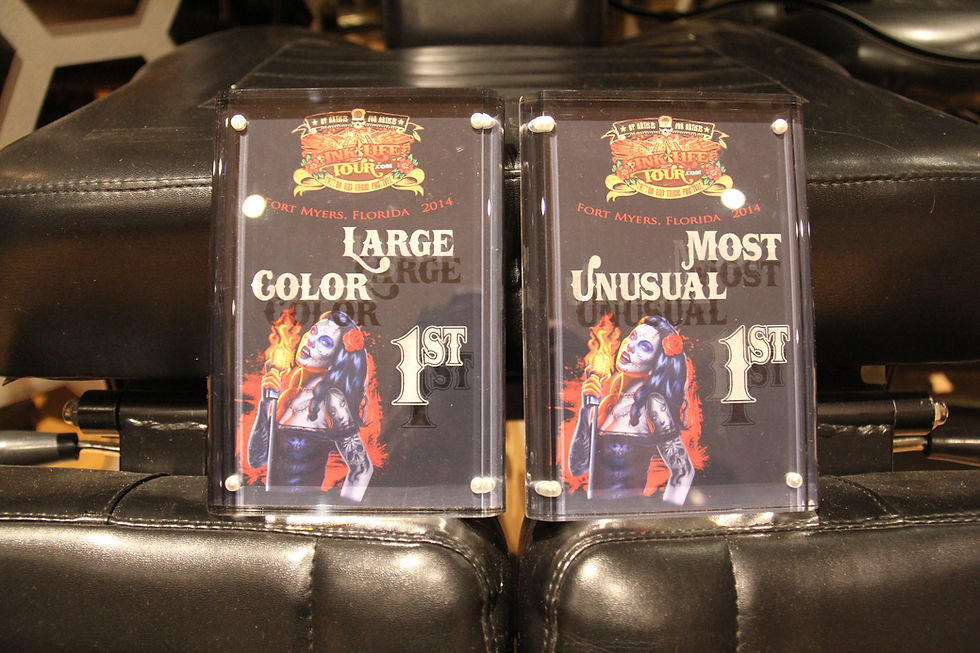 first place large color tattoo - first place most unusual tattoo