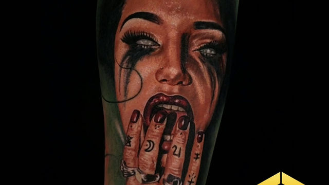 Girl Color Realism Tattoo