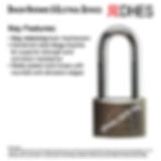 Eye Brand Hardened Steel Long Shackle w 60mm Chrome Plated Brass Padlock (Keyed Different - KD) Front Cover