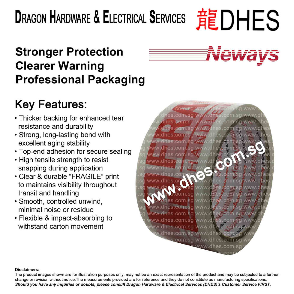 Neways Premium OPP Pressure Sensitive Adhesive Fragile Tape 48mm x 50m x 28µm Front Cover