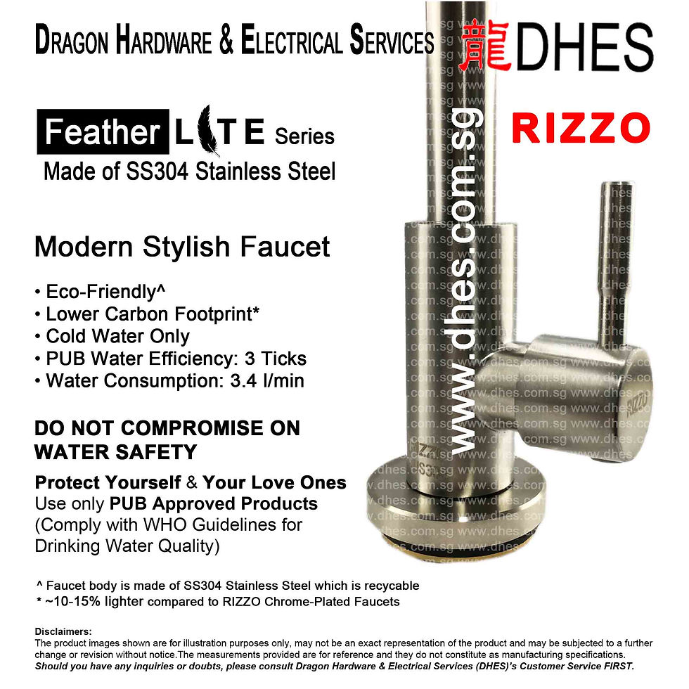 Rizzo SS304 Stainless Steel Featherlite Series Eco-Friendly 7-Spout Piston Kitchen Tap 320 Close Up View