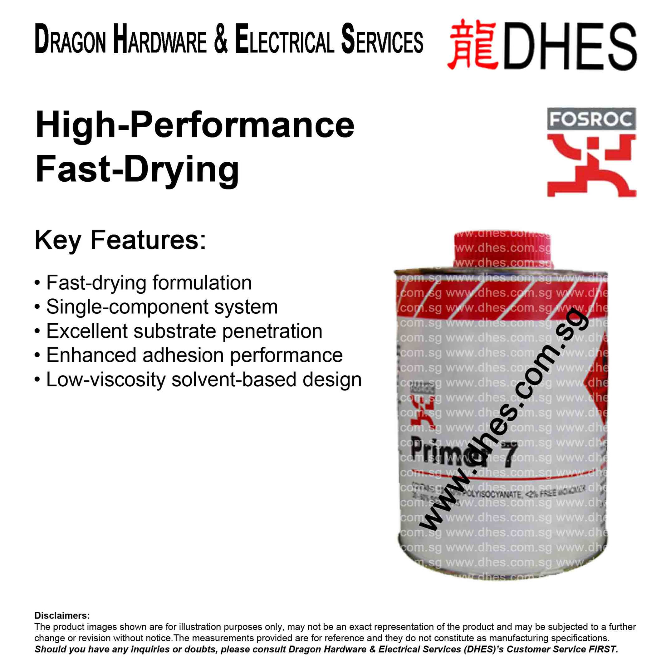 FOSROC Primer 7 – Professional Primer for Porous Surfaces Front Cover