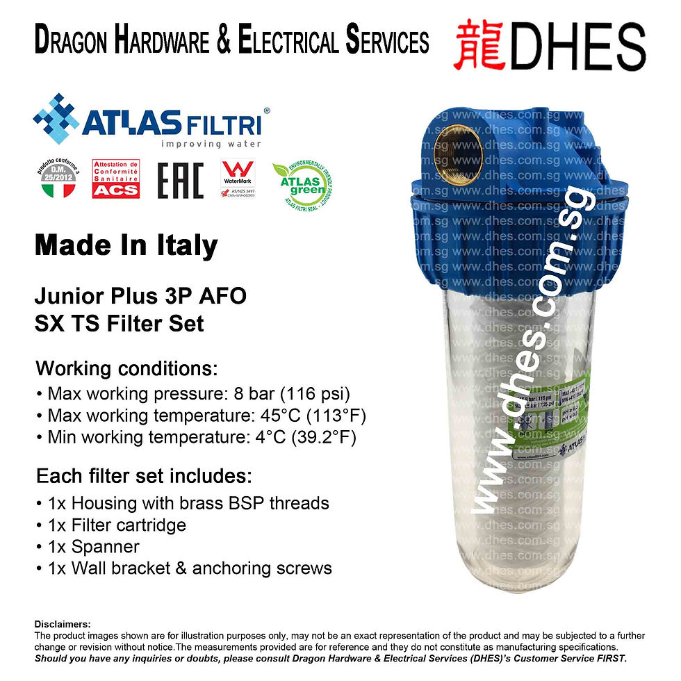 Atlas Filtri Junior Plus 3P AFO SX TS Housing And Filter Cartridge RA109T411 Front Cover