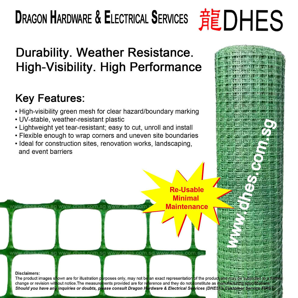 DHES High-Performance Green Plastic Mesh Netting Warning Barrier Fence Safety Front Cover
