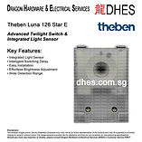 THEBEN Luna 126 Star E: The Advanced Twilight Switch w Integrated Light Sensor Front Cover