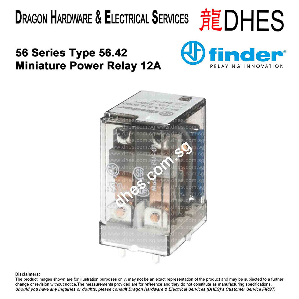 FINDER 56 Series Miniature Power Relay | PCB mount; 2CO 12A | 56.42.x.xxx.0000 Front Cover